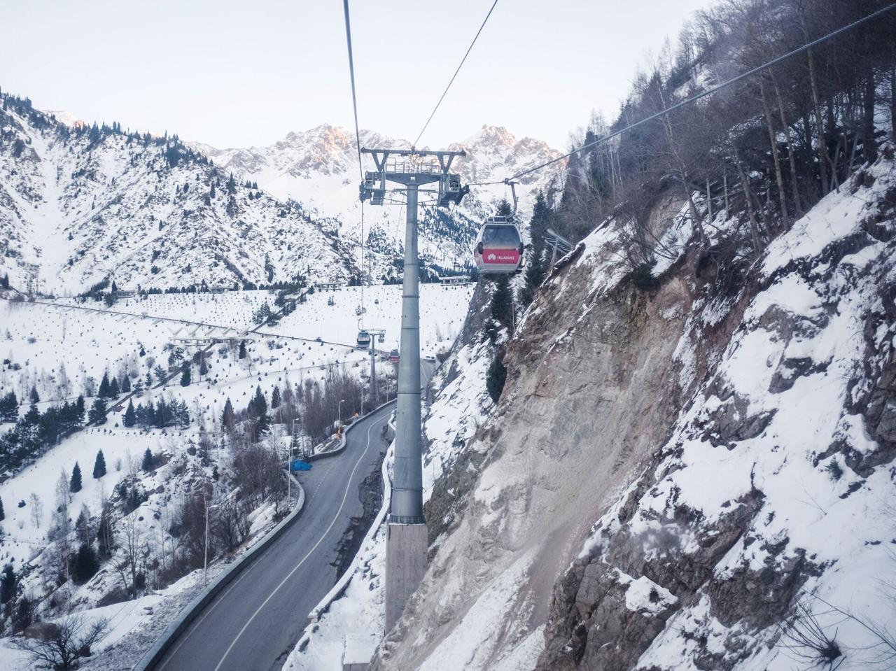 Medeu Cable Car Winter